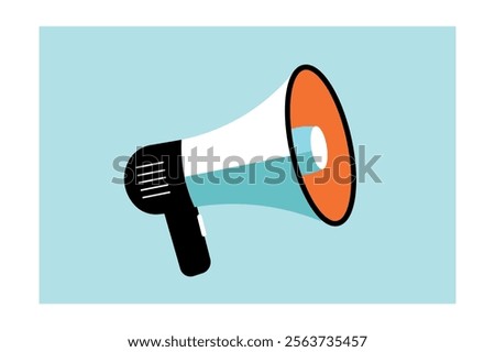 Unique Loudspeaker Megaphone Vector Illustration for Educational Purposes, Loudspeaker icon, Megaphone sign, Announcement symbol, Communication device, Megaphone vector, Sound, Announcement