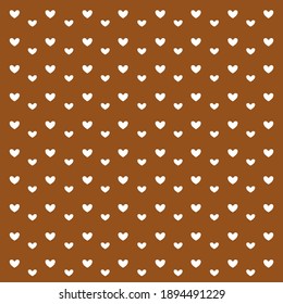 Unique love pattern background with brown and white color for Valentine's Day celebration