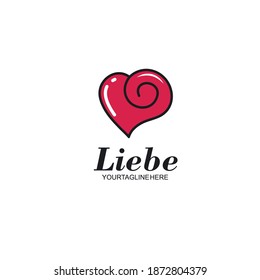 unique Love  Vector icon illustration design Template