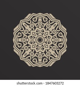 unique and luxurious mandala design, blend of lines forming golden flowers