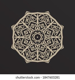 unique and luxurious mandala design, blend of lines forming golden flowers