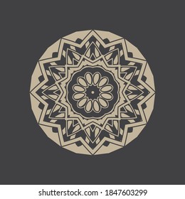 unique and luxurious mandala design, blend of lines forming golden flowers