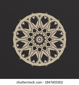 unique and luxurious mandala design, blend of lines forming golden flowers