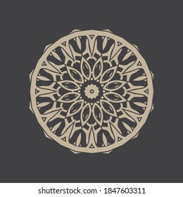 einzigartiges und luxuriöses Mandala-Design, Mischung von Linien, die goldene Blumen formen