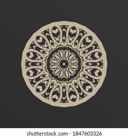 unique and luxurious mandala design, blend of lines forming golden flowers