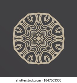 unique and luxurious mandala design, blend of lines forming golden flowers