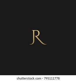 Unique Luxurious Minimal Style Initial Based JR Logo 