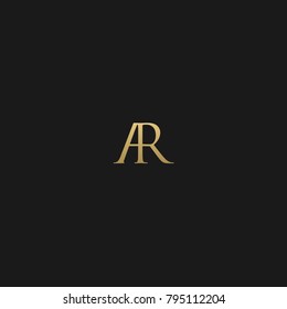 Unique Luxurious Minimal Style Initial Based AR Logo 