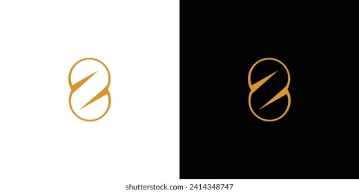  Diseño de logotipo único y lujoso número 8 2