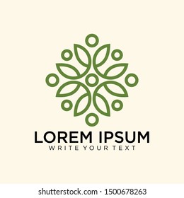 unique and luxurious strong leaf logo