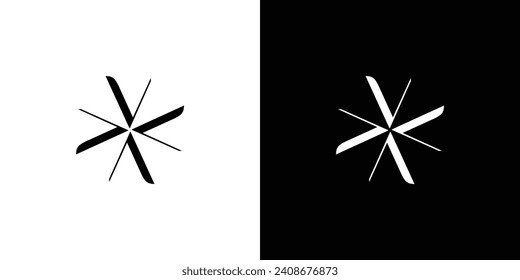 Unique and Luxury A4  logo design 