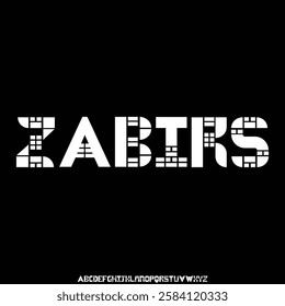 Unique and luxury alphabet font vector