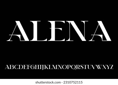 Unique luxury display font vector