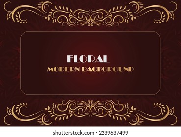 Unique and luxury floral ornamental background in golden color for invitation and other work.