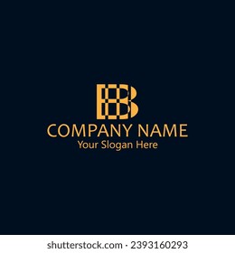 unique luxury minimal alphabet letter B logo. minimalist english letter B logo elements. professional company logo. simple b logotype.