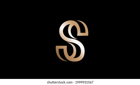 Unique luxury S initial logo design template element. Graphic alphabet symbol for corporate business identity.