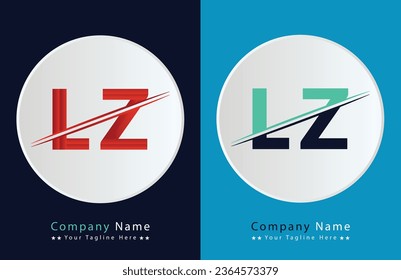 Unique LZ letter logo Icon vector template.