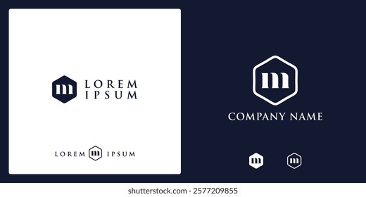 unique m letter Logo and icon classic and modern style