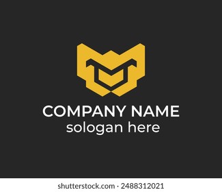 Unique M logo design template vector