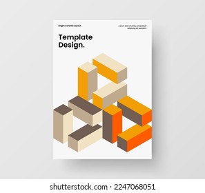 Einzigartige Magazin-Cover A4 Vektordesign-Vorlage. Saubere Mosaikfliesen auf der Postkarte.