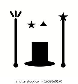 Unique Magician Vector Glyph Icon