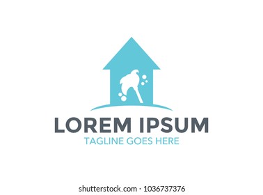 unique maid logo. cleaning service. house maid. vector illustration
