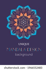 An unique mandala art background art for use.
