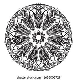 Diseño único de Mandala. Hermosa textura caleidoscópica multicolor