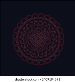 unique mandala design with black background