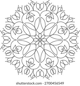 Unique mandala design in black colour