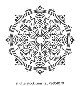 Unique mandala design featuring intricate patterns and perfect symmetry for any project