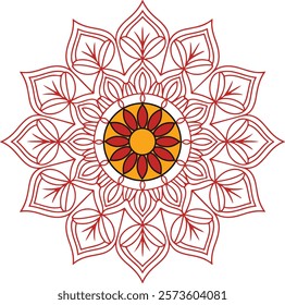 Unique mandala design featuring intricate patterns and perfect symmetry for any project