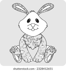 Unique Mandala Easter coloring page
