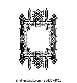 An Unique Mandala or Kaleido Art for Islamic Decorative or Additional Ornament