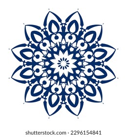 Unique mandala ornament vector for Islam, Arabic, Indian, Moroccan, Turkish ottoman motifs Coloring page. Flower Mandala vector illustration. Ornamental round doodle flower.