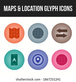 Unique Maps and location vector icon set