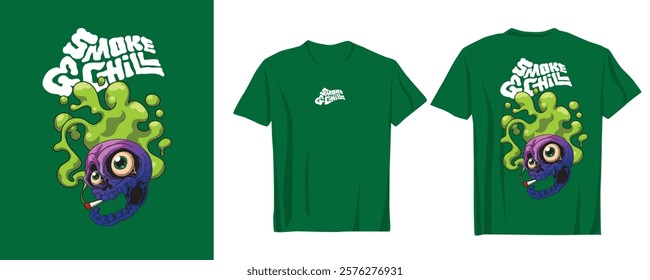 Unique marijuana themed graphic with a cool and edgy vibe. Designed to stand out on t-shirts or other apparel