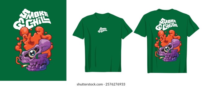 Unique marijuana themed graphic with a cool and edgy vibe. Designed to stand out on t-shirts or other apparel