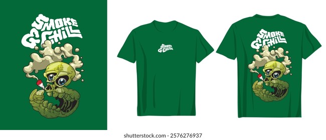 Unique marijuana themed graphic with a cool and edgy vibe. Designed to stand out on t-shirts or other apparel
