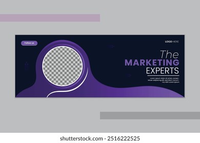 Unique the  marketing experts Facebook cover design organic and ellipse shape