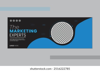 Unique the  marketing experts Facebook cover design organic and ellipse shape