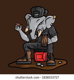 unique mascot character illustration vector