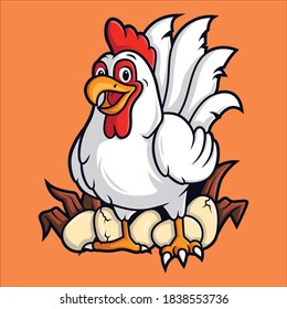 unique mascot character illustration vector