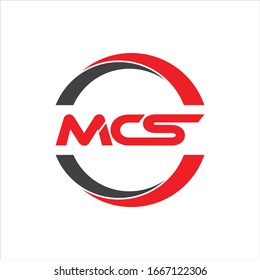 Unique MCS letter or font or text  logo design