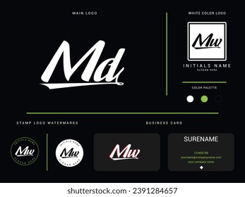 Plantilla De Logotipo Md Única, Diseño De Icono De Logotipo Md Md Minimalista Para Empresas O Finanzas 