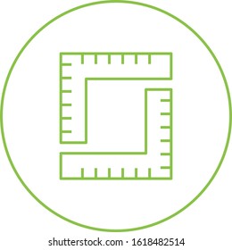 Unique Measurement Vector Line Icon