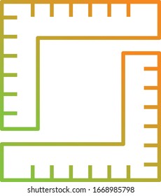 Unique Measurement Vector Line Icon