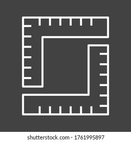Icono de línea de vector de medición único