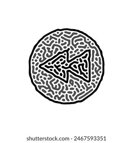 Unique Media Player Button. Play - Pause - Stop - Fast Forward - Rewind Icon Symbol Sign Abstract