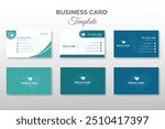 Unique medical healthcare set business card collection template